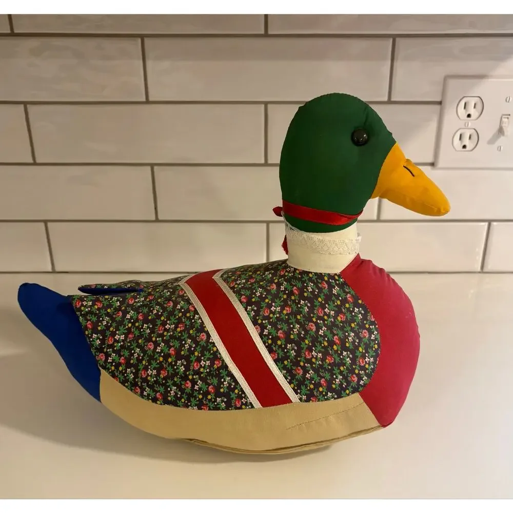 Vintage Patchwork Fabric Christmas Duck Goose